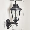 Lignac Outdoor Wall Light black, silver, 1-light source