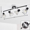 Ceiling Light Burkal chrome, black, 4-light sources