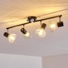 Ceiling Light Burkal chrome, black, 4-light sources