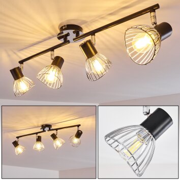 Ceiling Light Burkal chrome, black, 4-light sources