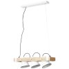 Brilliant Plow Pendant Light Light wood, white, 3-light sources