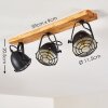 Malix Ceiling Light brown, black, 3-light sources