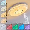 Avoriaz Ceiling Light LED white, 2-light sources, Remote control, Colour changer