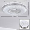 Avoriaz Ceiling Light LED white, 2-light sources, Remote control, Colour changer