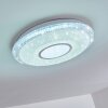 Avoriaz Ceiling Light LED white, 2-light sources, Remote control, Colour changer
