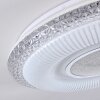 Avoriaz Ceiling Light LED white, 2-light sources, Remote control, Colour changer