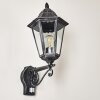 Lignac Outdoor Wall Light black, silver, 1-light source