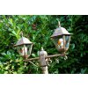Antibes lamppost brown, gold, 2-light sources