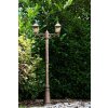 Antibes lamppost brown, gold, 2-light sources