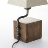 Brilliant CASKET Table Lamp beige, dark brown, galvanized, 1-light source