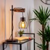 GONDO Table lamp Light wood, black, 1-light source