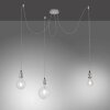 Leuchten Direkt DIY Pendant Light stainless steel, 3-light sources