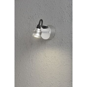 Konstsmide MONZA wall light LED aluminium, 1-light source
