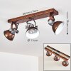 Ceiling Light Gudo rust-coloured, 3-light sources