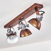 Ceiling Light Gudo rust-coloured, 3-light sources