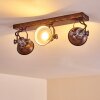 Ceiling Light Gudo rust-coloured, 3-light sources