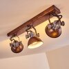 Ceiling Light Gudo rust-coloured, 3-light sources