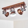 Ceiling Light Gudo rust-coloured, 3-light sources