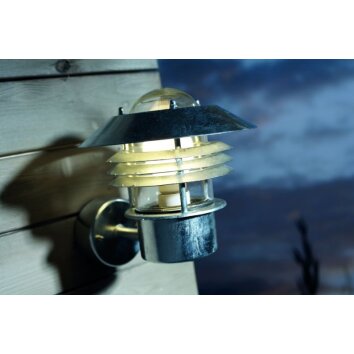 Nordlux VEJERS outdoor wall light galvanized, 1-light source