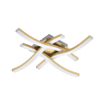 Ceiling Light EGLO CABEZAS LED gold, white, 4-light sources