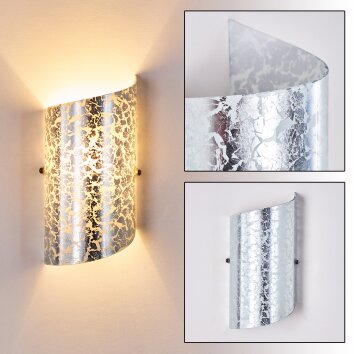 PORDENONE Wall Light silver, 1-light source
