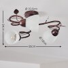 Peccia Ceiling Light rust-coloured, 3-light sources