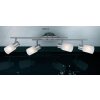 Globo KATI spotlight chrome, stainless steel, matt nickel, white, 4-light sources