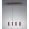 Trio Leuchten MARLEY Pendant Light rust-coloured, 4-light sources
