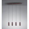 Trio Leuchten MARLEY Pendant Light rust-coloured, 4-light sources