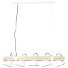 Brilliant Plow Pendant Light Dark wood, white, 5-light sources