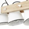 Brilliant Plow Pendant Light Dark wood, white, 5-light sources