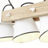 Brilliant Plow Pendant Light Dark wood, white, 5-light sources