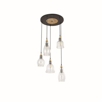 Ideal Lux GRETEL Pendant Light brown, black, 5-light sources