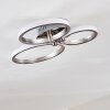 VOLONNE Ceiling light LED stainless steel, silver, 3-light sources