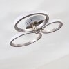 VOLONNE Ceiling light LED stainless steel, silver, 3-light sources