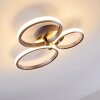 VOLONNE Ceiling light LED stainless steel, silver, 3-light sources