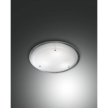 Fabas Luce HILL ceiling lamp chrome, 1-light source