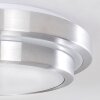 MIRABEAU Ceiling light LED aluminium, 2-light sources, Remote control, Colour changer