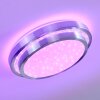 MIRABEAU Ceiling light LED aluminium, 2-light sources, Remote control, Colour changer
