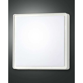 Fabas Luce OBAN outdoor ceiling light white, 1-light source, Motion sensor