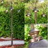 Outdoor floor lamp Lohja rust-coloured, 3-light sources