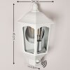 Brissago Outdoor Wall Light white, 1-light source, Motion sensor