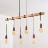 Coleman Pendant Light Light wood, rust-coloured, 6-light sources