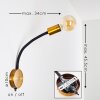 Wall Light Hovslund gold, black, 1-light source