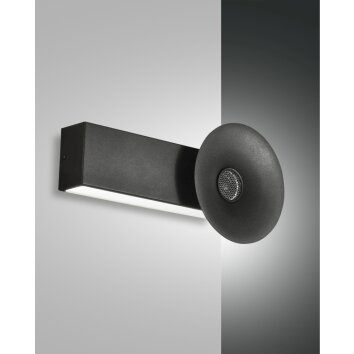 Fabas Luce ARETHA Wall Light LED black, 1-light source