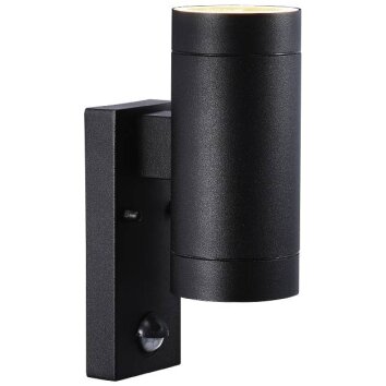 Nordlux TIN Outdoor Wall Light black, 2-light sources, Motion sensor