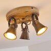 SKODSBOL Ceiling Light Light wood, black, 3-light sources