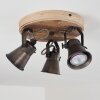 SKODSBOL Ceiling Light Light wood, black, 3-light sources