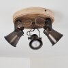 SKODSBOL Ceiling Light Light wood, black, 3-light sources