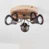 SKODSBOL Ceiling Light Light wood, black, 3-light sources
